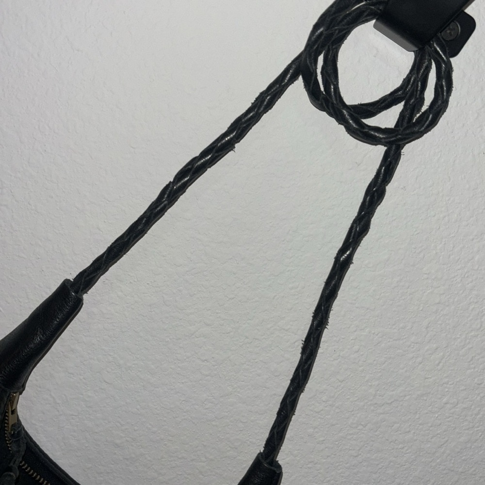 Fringed Black Leather Purse - Picture 6 of 6